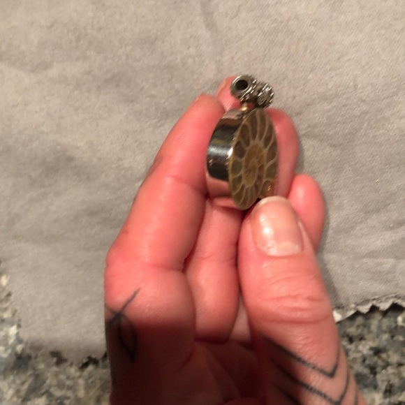 Ammonite & Sterling Silver Pendant - Picture 8 of 8